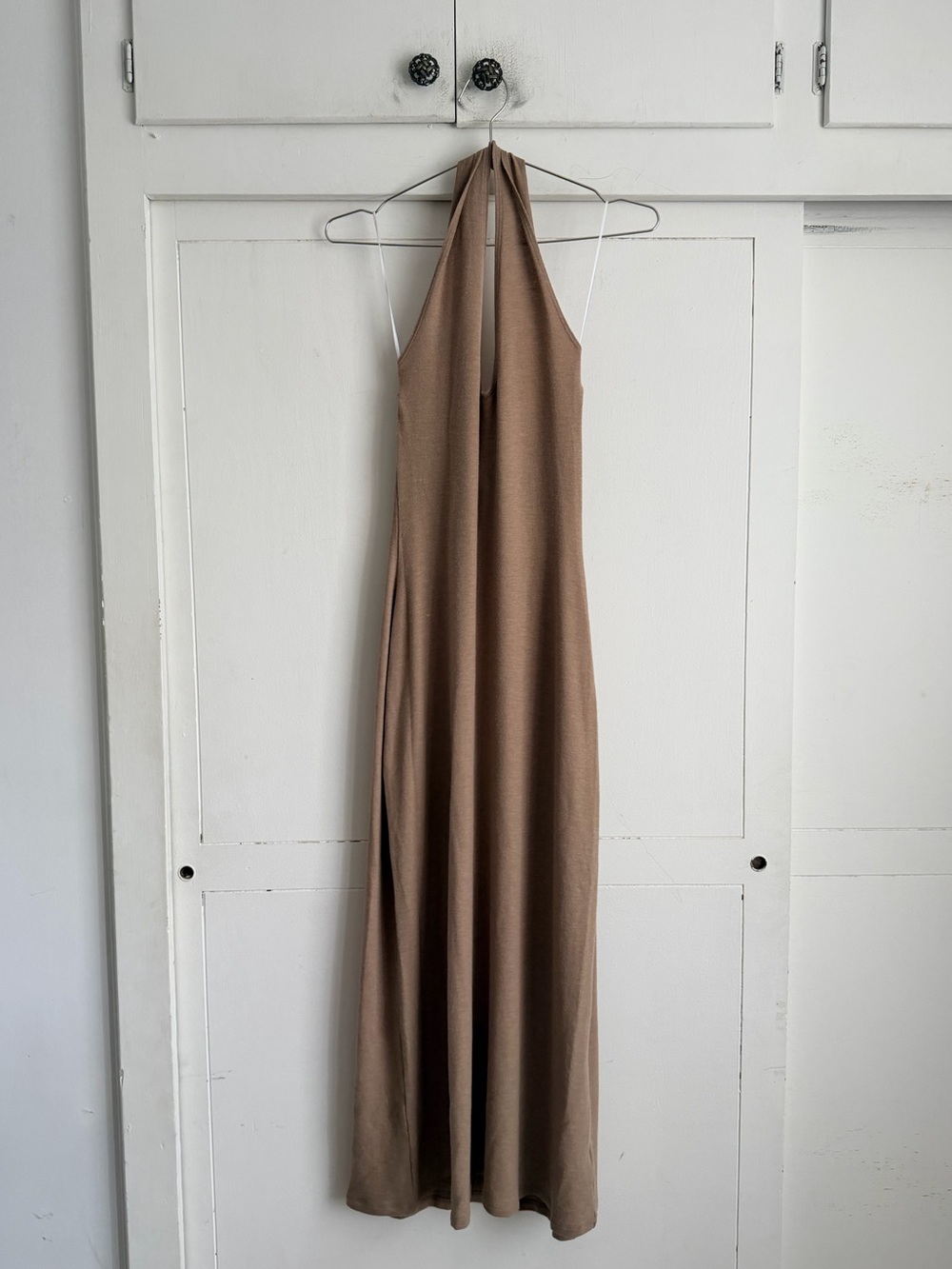 Leset Lauren Halter Maxi Dress - Sable